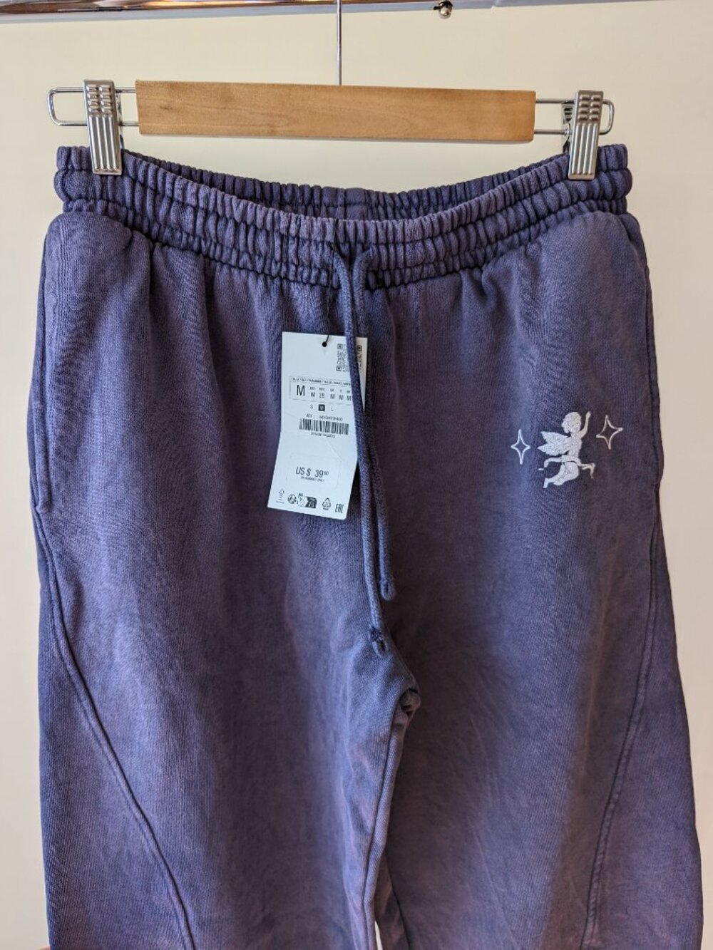 Zara Printed Washed Effect Jogger Pant NWT size M